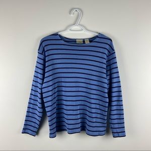 L.L. Bean Preppy Boatneck Stripped Sweater